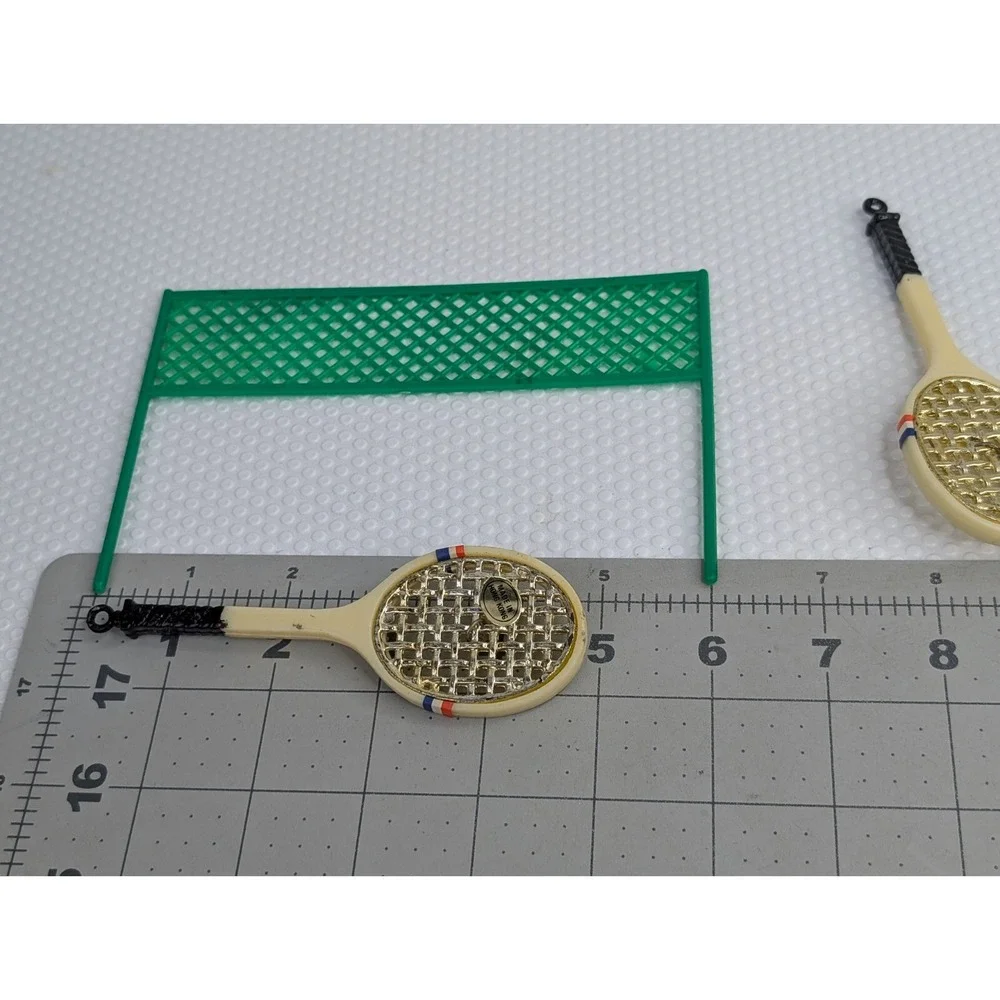 Plastic Tennis Racket‎ Ball Lot Net Cake Toppers